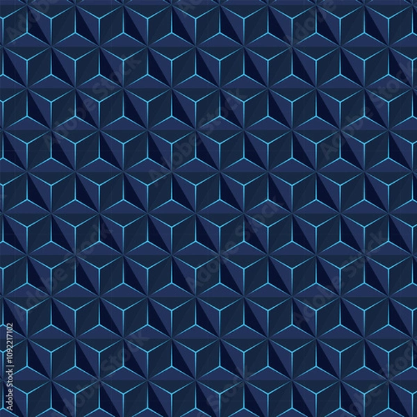 Fototapeta Geometric 3D Pattern Illustrator Basic Shapes