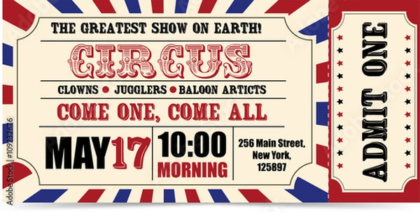 Fototapeta Bilet cyrkowy