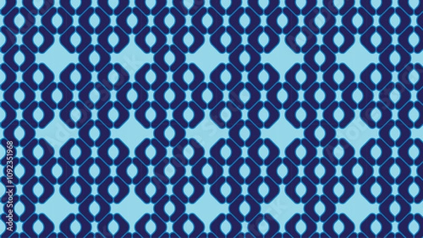 Fototapeta Modern vector abstract seamless geometric pattern with diamond shape and blue color