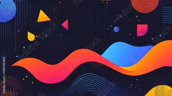 Fototapeta Colorful Data Visualization Trends and Patterns
