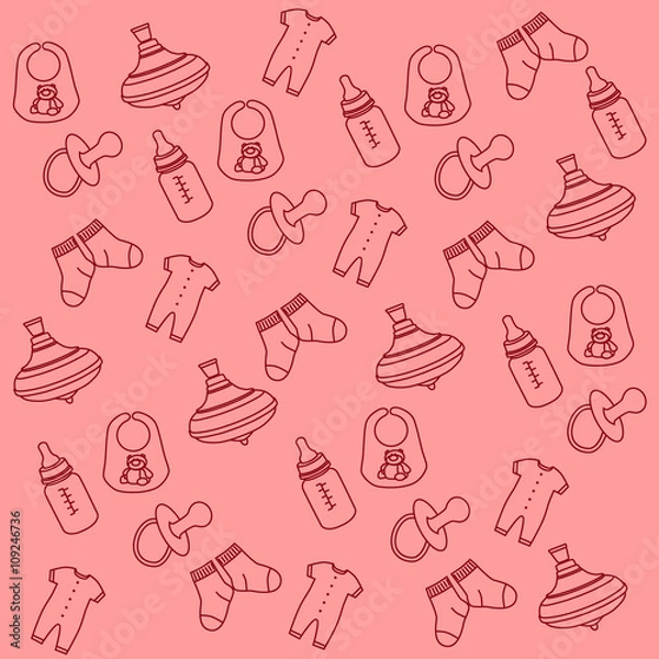 Fototapeta children's-background-red