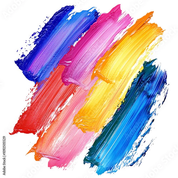 Fototapeta Vibrant color strokes creating an abstract, artistic background. Perfect for creative projects and design inspiration.