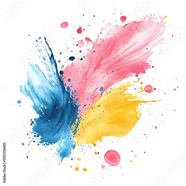 Fototapeta Vibrant splash of colorful paint creating an artistic expression perfect for backgrounds and creative projects.
