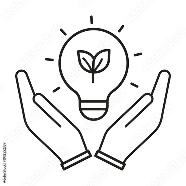 Obraz energy  icon vector on white background