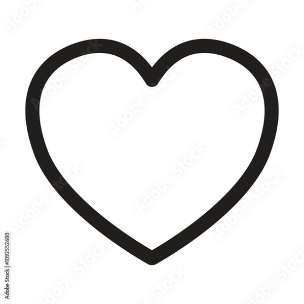 Obraz heart icon vector on white background