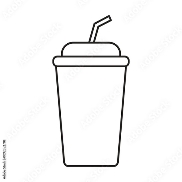 Obraz glass icon vector on white background