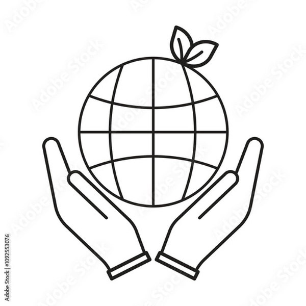 Obraz  Love the world icon vector on white background