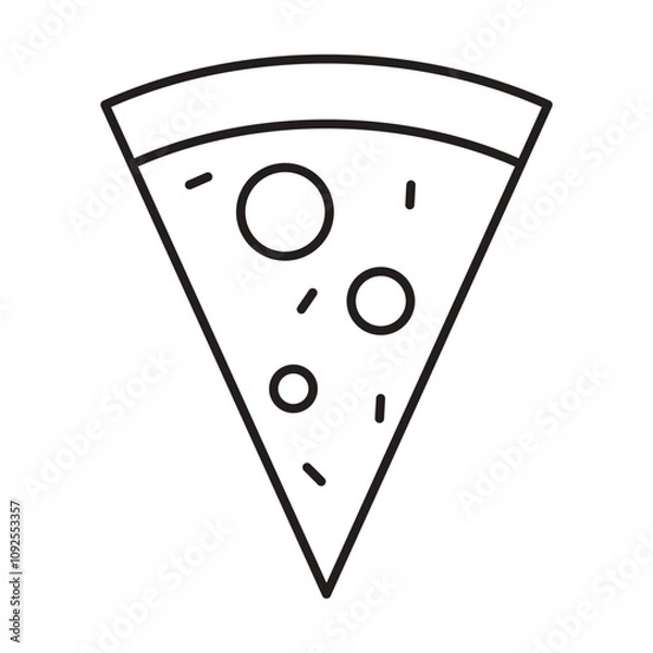 Obraz Pizza icon vector on white background