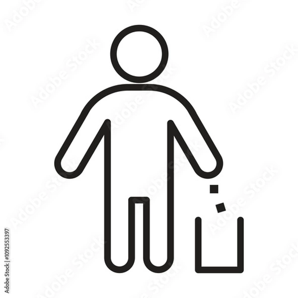 Obraz trash icon vector on white background