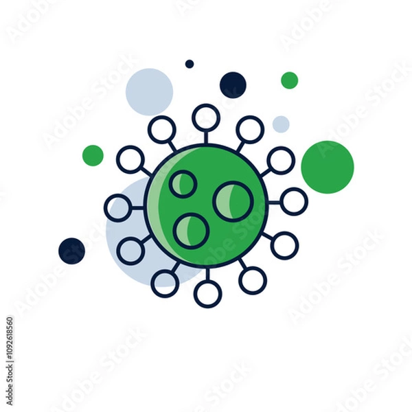 Fototapeta Abstract Digital connection logo, logo template for digital communication concept, Simple tech design, logo template design.