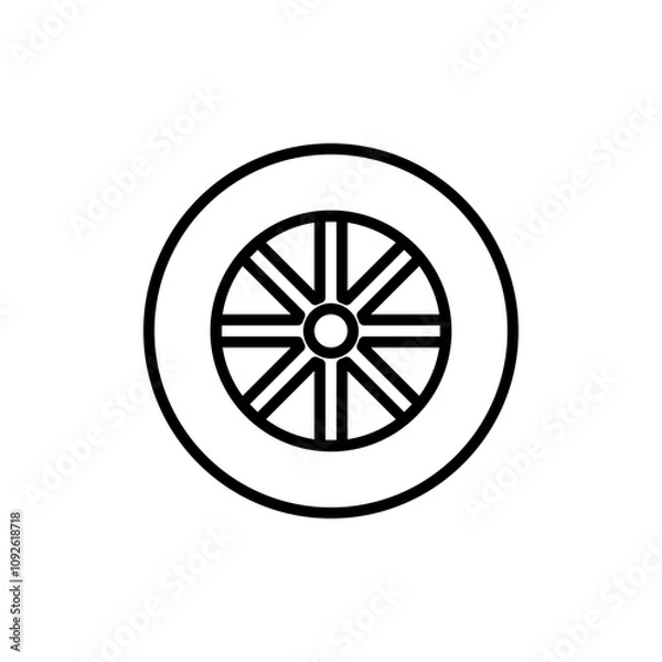 Obraz Tyre icon linear logo isolated