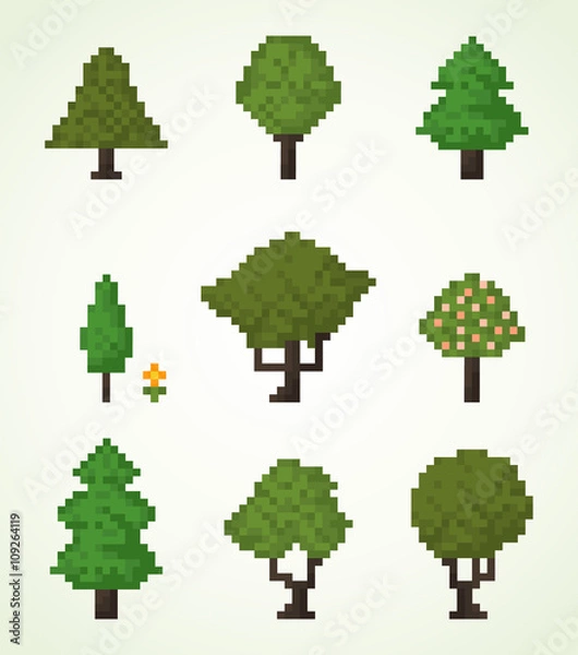 Fototapeta Pixel tree