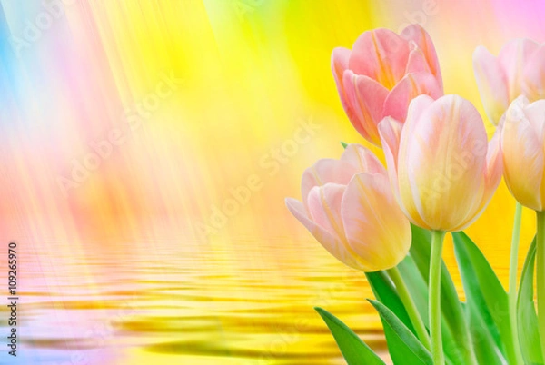 Obraz Tulip flowers close up