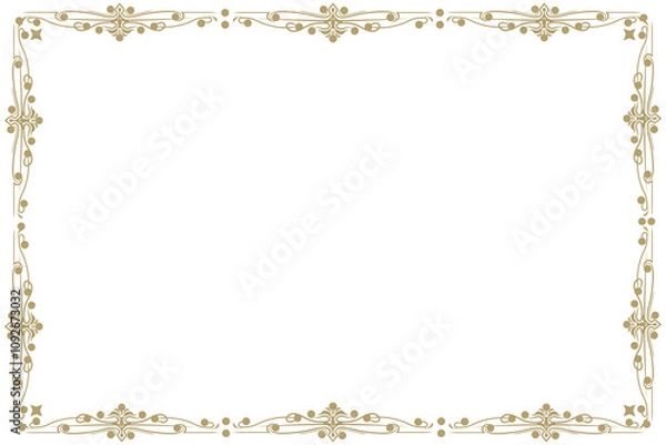 Obraz Decorative vintage frame,  Border rectangular shape, Old backgrounds, Artistic Frame or Border,