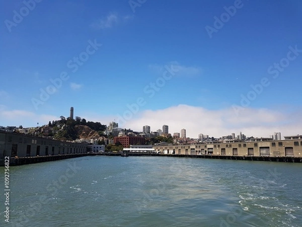 Obraz San Fransisco view from boat to Alcatraz