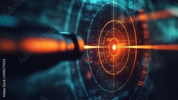 Fototapeta Accurate targeting icons: bullseye, crosshairs, and precise reticles for sharpshooting.