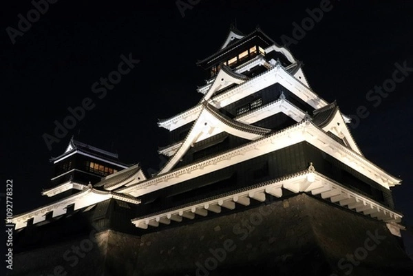 Fototapeta 夜の熊本城