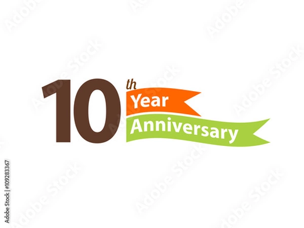 Fototapeta 10 year anniversary