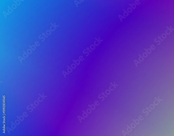 Fototapeta Blue gradient background grainy glowing blue light on dark backdrop noise texture effect banner header design
