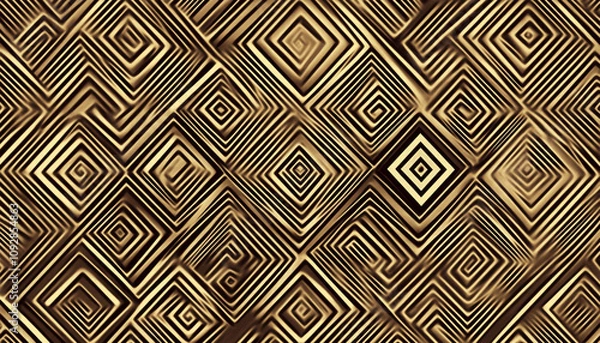 Obraz Brown African Geometric Pattern
