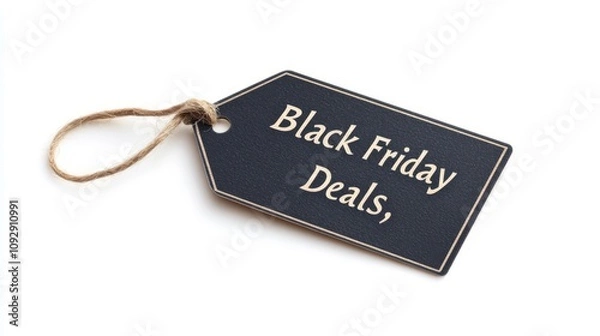 Fototapeta For Black Friday design with  isolated on white