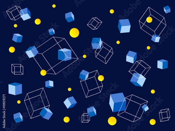 Fototapeta Flying cubes