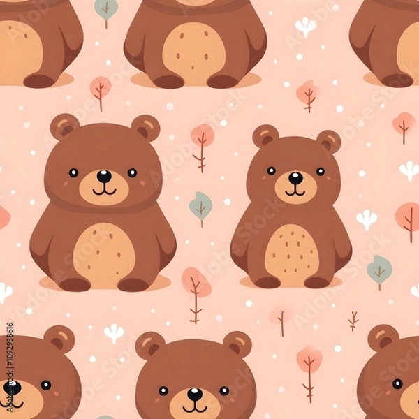Obraz seamless pattern with teddy bears background 