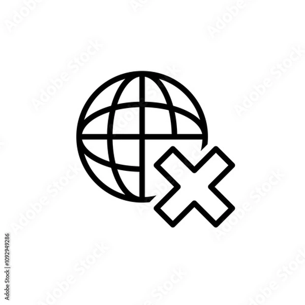 Obraz globe with icon