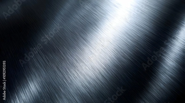 Obraz Brushed Metal Texture: Light Reflects on Steel Surface