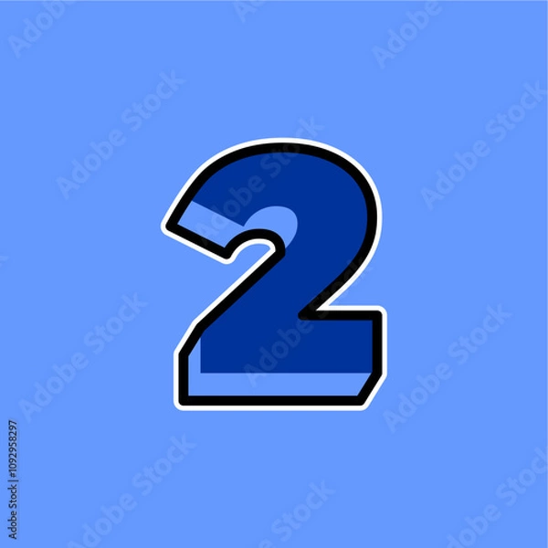 Obraz blue number 2