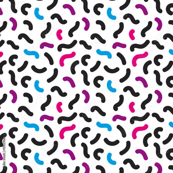 Fototapeta Memphis 80s Seamless Pattern