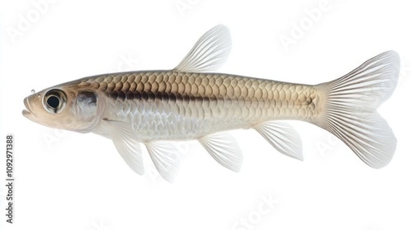 Fototapeta A detailed image of a fish showcasing its fins and scales.
