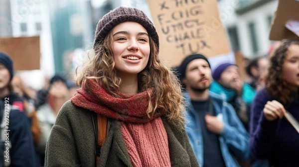 Fototapeta Social justice movements, capturing powerful scenes advocating for equality and change