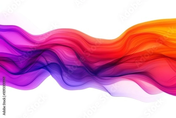Fototapeta Abstract colorful wave design on a white background.