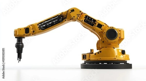 Fototapeta 3D model showcasing a robotic arm for advanced automation.