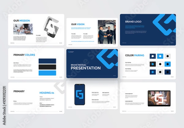 Fototapeta Brand Manual Guideline Presentation Template
