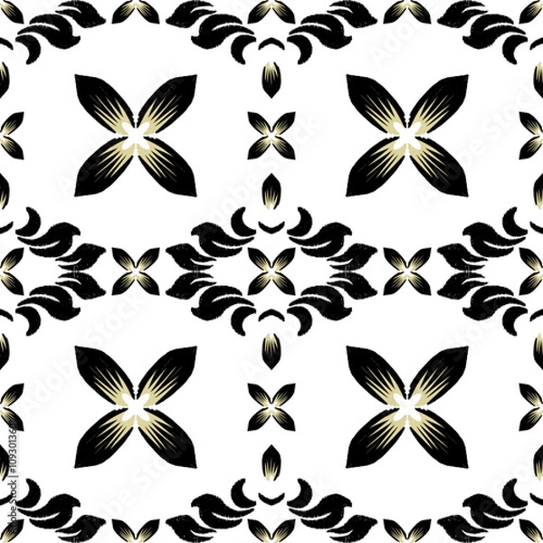Obraz seamless flowers pattern for fabric