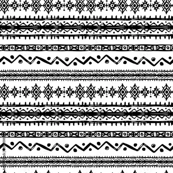Fototapeta Ethnic boho seamless pattern