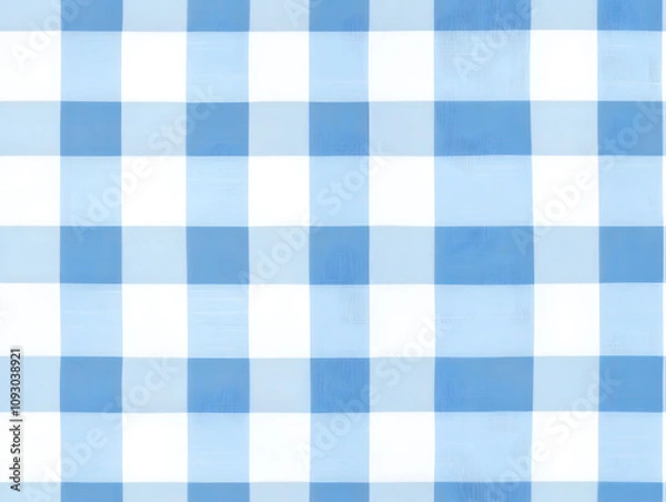 Fototapeta Light blue gingham pattern