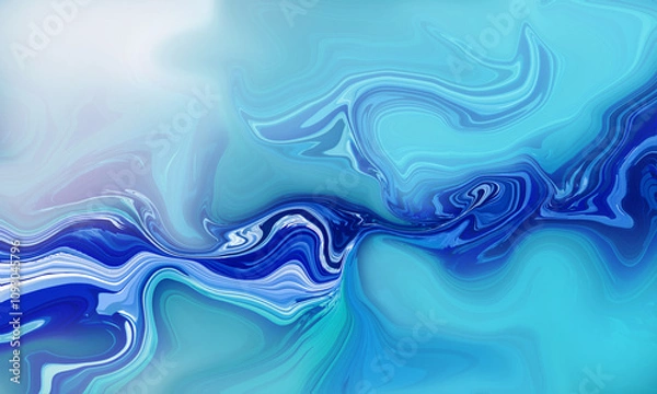 Fototapeta digital artwork in abstract patterns with the unique shape in multicolor gradations 
