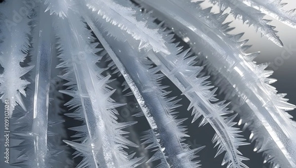 Fototapeta snow on the window