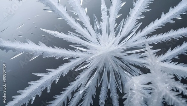 Fototapeta snow covered branches
