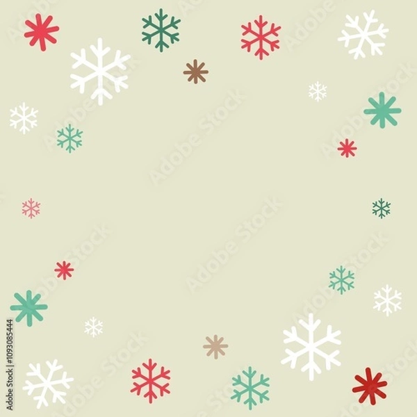 Obraz 크리스마스 눈꽃 배경