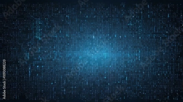 Obraz Blue Tech Finance Fintech Background Abstract Pixel Pattern. Technology Backgroud.  Science Vector Background