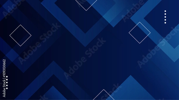 Fototapeta Blue Vector Gradient Abstract Background With Shapes Elements. For Background, Banner, Pamphlet, Certificate and Presentation