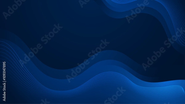 Fototapeta Blue Vector Illustration Minimal Geometric Shape Abstract Background. For Background, Banner, Pamphlet, Certificate and Presentation