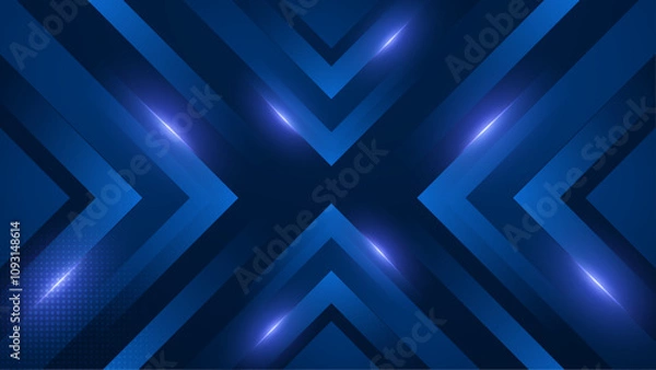 Fototapeta Blue Vector Illustration Minimal Geometric Shape Abstract Background. For Background, Banner, Pamphlet, Certificate and Presentation