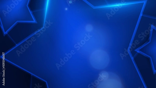Fototapeta Blue Vector Abstract Geometric Shapes Background. For Background, Banner, Pamphlet, Certificate and Presentation