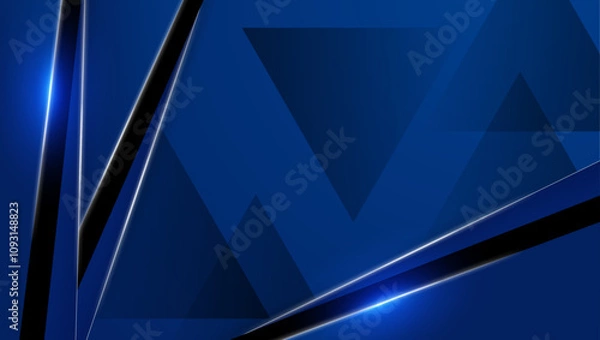 Fototapeta Blue Vector Illustration Minimal Geometric Shape Abstract Background. For Background, Banner, Pamphlet, Certificate and Presentation