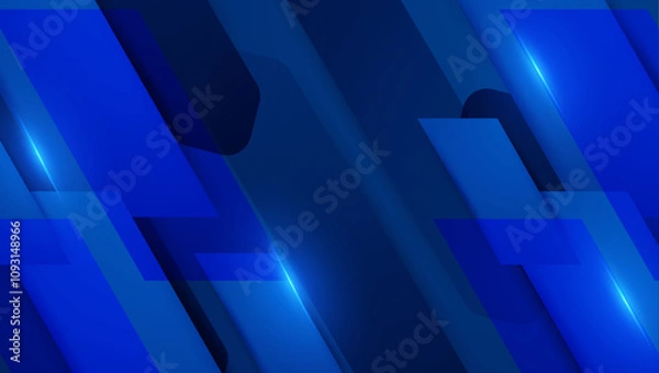 Fototapeta Blue Vector Abstract Geometric Shapes Background. For Background, Banner, Pamphlet, Certificate and Presentation